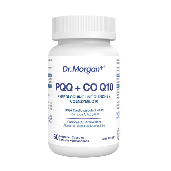 Dr. Morgan+ PQQ + CoQ10 — official front label, NPN 80131927